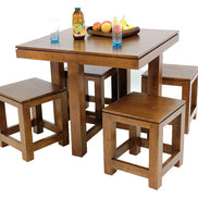 Dining table with set of 4 stools
