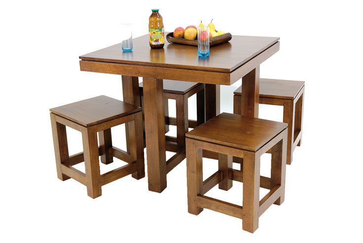 Dining table with set of 4 stools