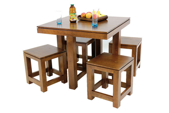 Dining table with set of 4 stools