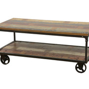 Coffee table with wheels