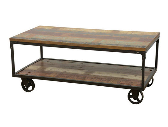 Coffee table with wheels