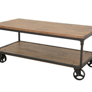 Coffee table with wheels