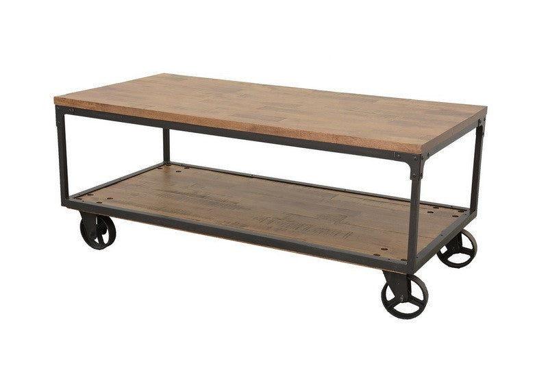 Coffee table with wheels