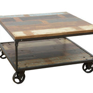 Coffee table with wheels
