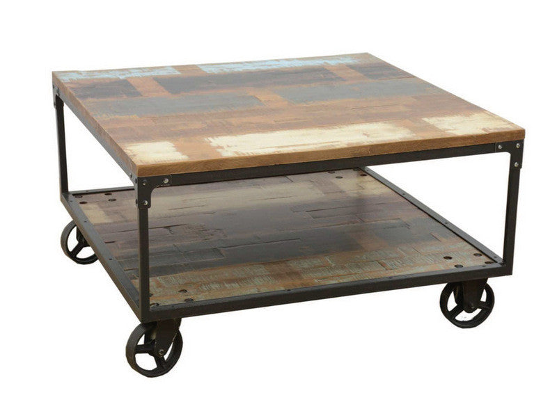 Coffee table with wheels