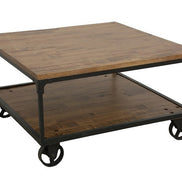 Coffee table with wheels