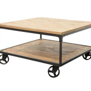 Coffee table with wheels