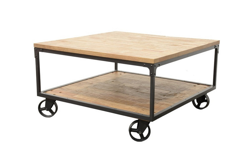 Coffee table with wheels