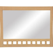 Curved frame mirror in hevea wood