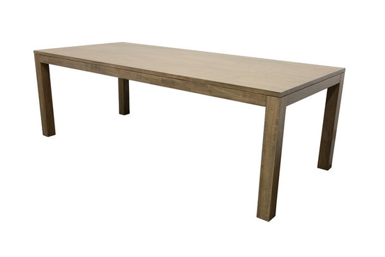 Cubic dining table, squared legs, groove design
