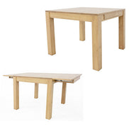 Dining table with 2 sliding extensions