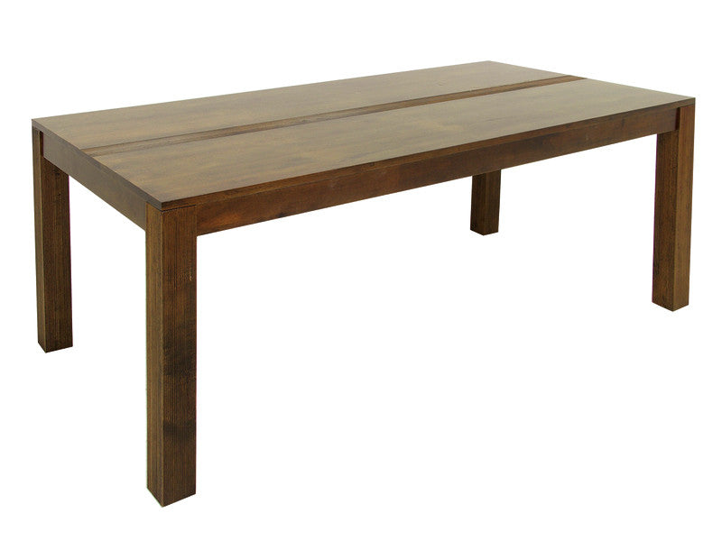 Dining table with carved stripes design