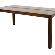 Dining table with stripe design