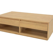 Coffee table 2 drawers sliding both sides