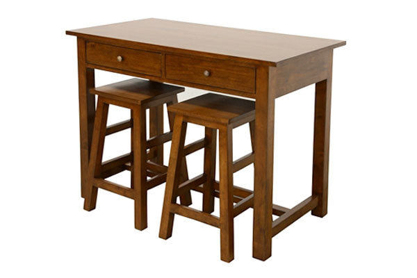 Set of kitchen table and 2 stools