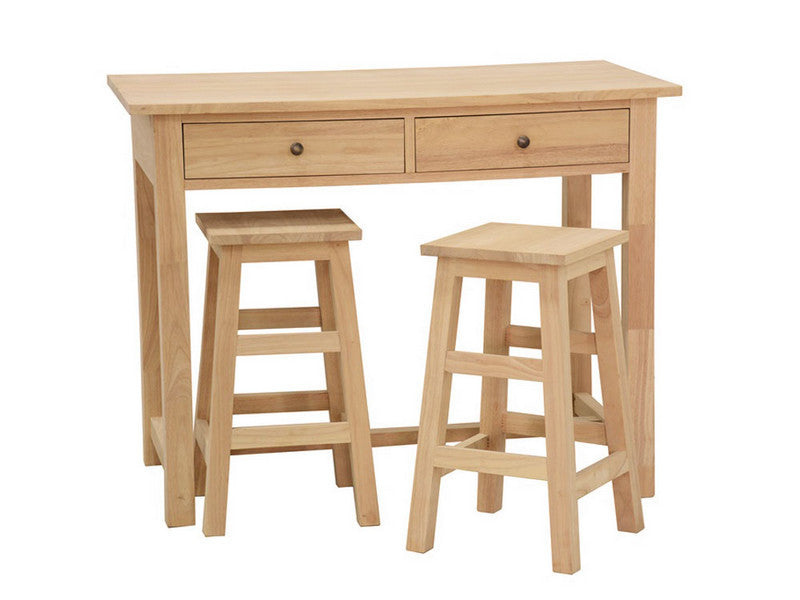 Set of kitchen table and 2 stools