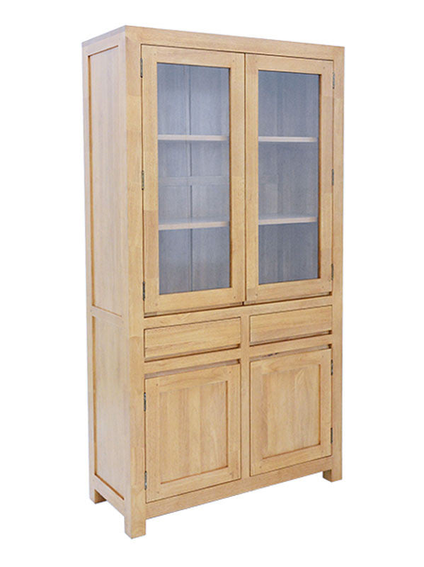 Glass cabinet, 4 doors & 2 drawers