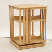 Revolving bookshelf with 2 shelves