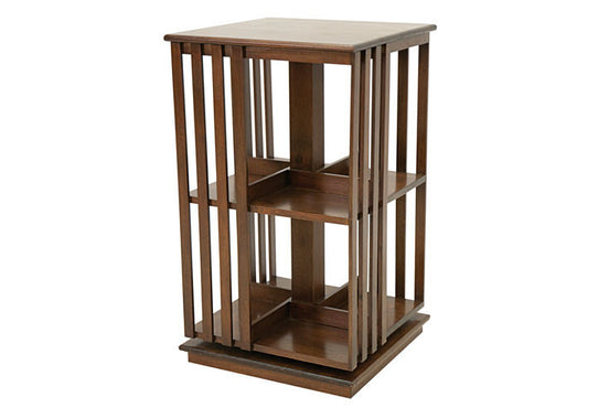 Revolving bookshelf with 2 shelves