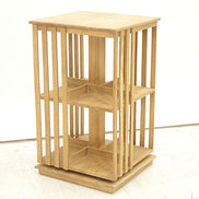 Revolving bookshelf with 2 shelves