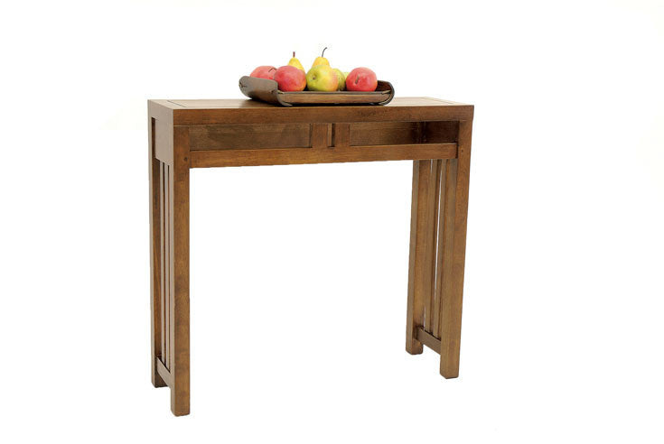 Small console in solid hevea wood