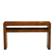 Long console table, with shelf. Cubic design