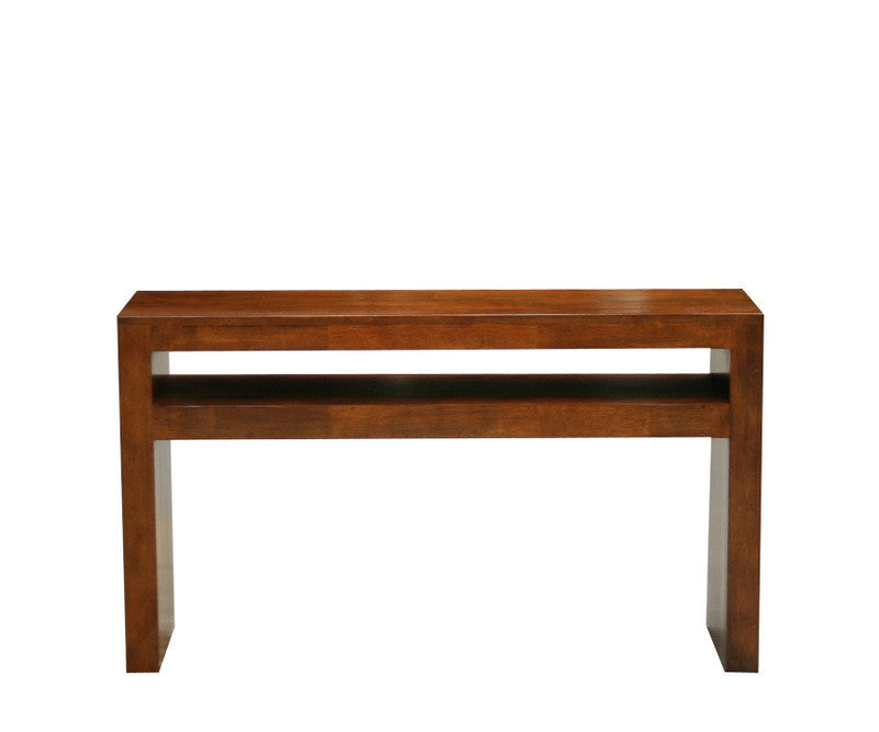 Long console table, with shelf. Cubic design