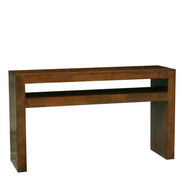 Long console table, with shelf. Cubic design