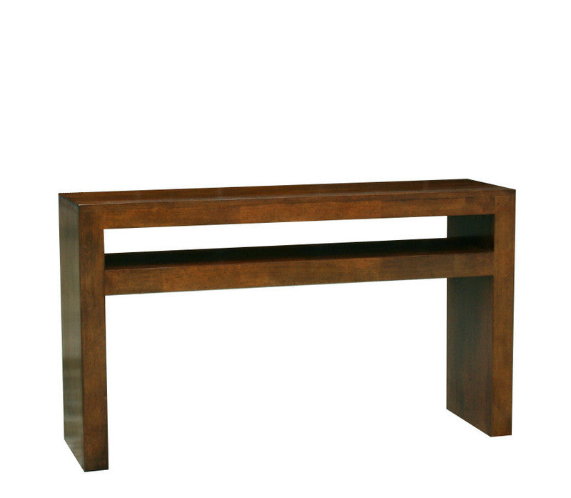 Long console table, with shelf. Cubic design