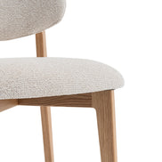 Chaise 'Carmen' Chêne Massif Tissu Ote Milan 103 Beige