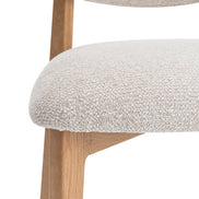 Chaise 'Carmen' Chêne Massif Tissu Ote Milan 103 Beige