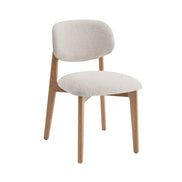 Chaise 'Carmen' Chêne Massif Tissu Ote Milan 103 Beige