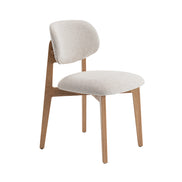 Chaise 'Carmen' Chêne Massif Tissu Ote Milan 103 Beige