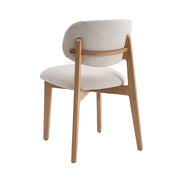 Chaise 'Carmen' Chêne Massif Tissu Ote Milan 103 Beige