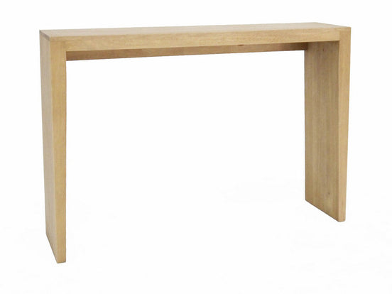 Elegant console in solid hevea wood