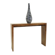Elegant console in solid hevea wood