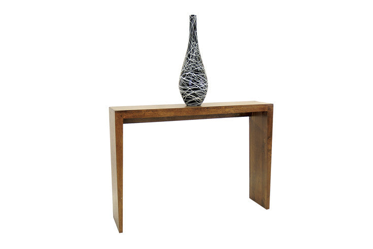 Elegant console in solid hevea wood