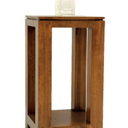 Squared console / lamp stand in solid hevea wood
