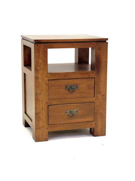 Nightstand with 2 drawers and 1 shelf