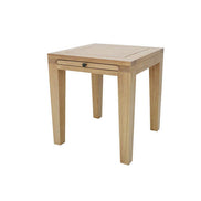 Side table with sliding tray