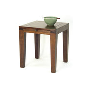 Side table with sliding tray