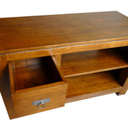 Low TV cabinet with 2 drawers & racks