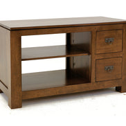 Low TV cabinet with 2 drawers & racks