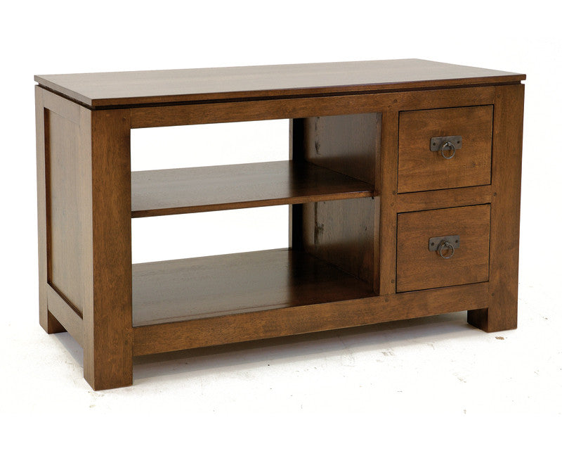 Low TV cabinet with 2 drawers & racks