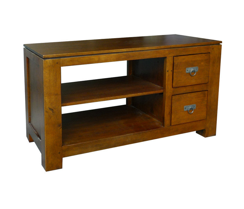 Low TV cabinet with 2 drawers & racks