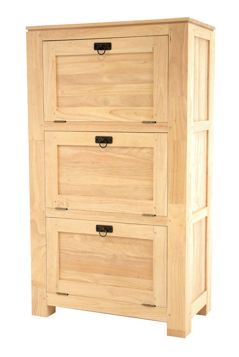 Shoe organizer with 3 doors & 3 shelves