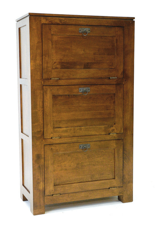 Shoe organizer with 3 doors & 3 shelves