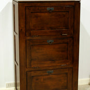 Shoe organizer with 3 doors & 3 shelves