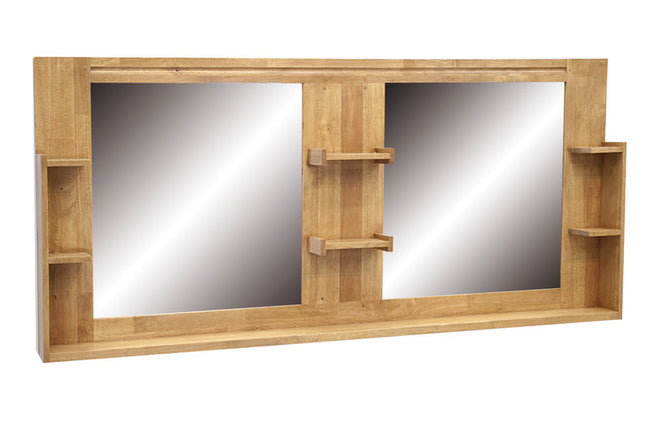 Bathroom mirrors with shelves