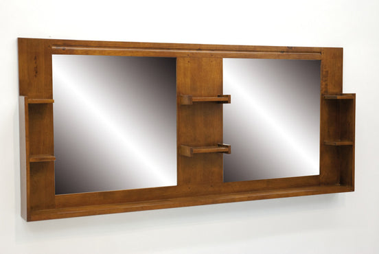 Bathroom mirrors with shelves